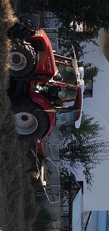 Lindner geotrac 74 mit schwader