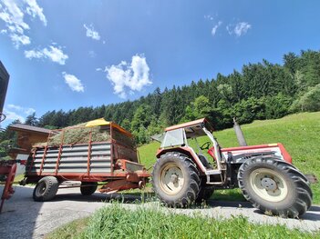 Lindner mit Ladewagen