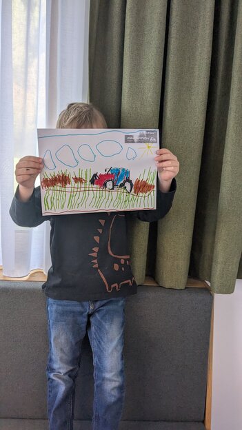 Lindner im Einsatz (gemalt von Matthäus 4 Jahre alt)