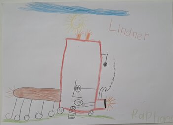 Lindner Traktor mit Güllefass