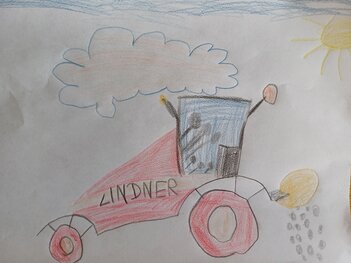 Lindner mit schleuderstreuer