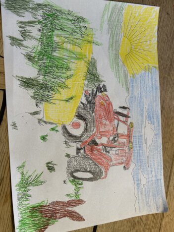 René Jung 4 Jahre hat das Bild gemalt