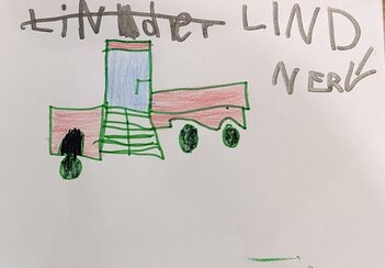 LINDNER-Traktor-Zeichnung von Johanna :)