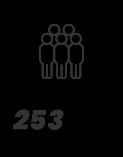 253 Mitarbeiter