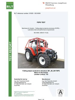 FOPS Test Lintrac 110 FOPS Test Lintrac 110