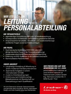 LEITUNG PERSONALABTEILUNG (m/w/d)