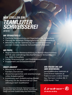 TEAMLEITER SCHWEISSEREI (m/w/d)